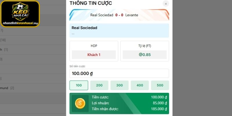 Cách tính tiền ăn trong kèo tài xỉu